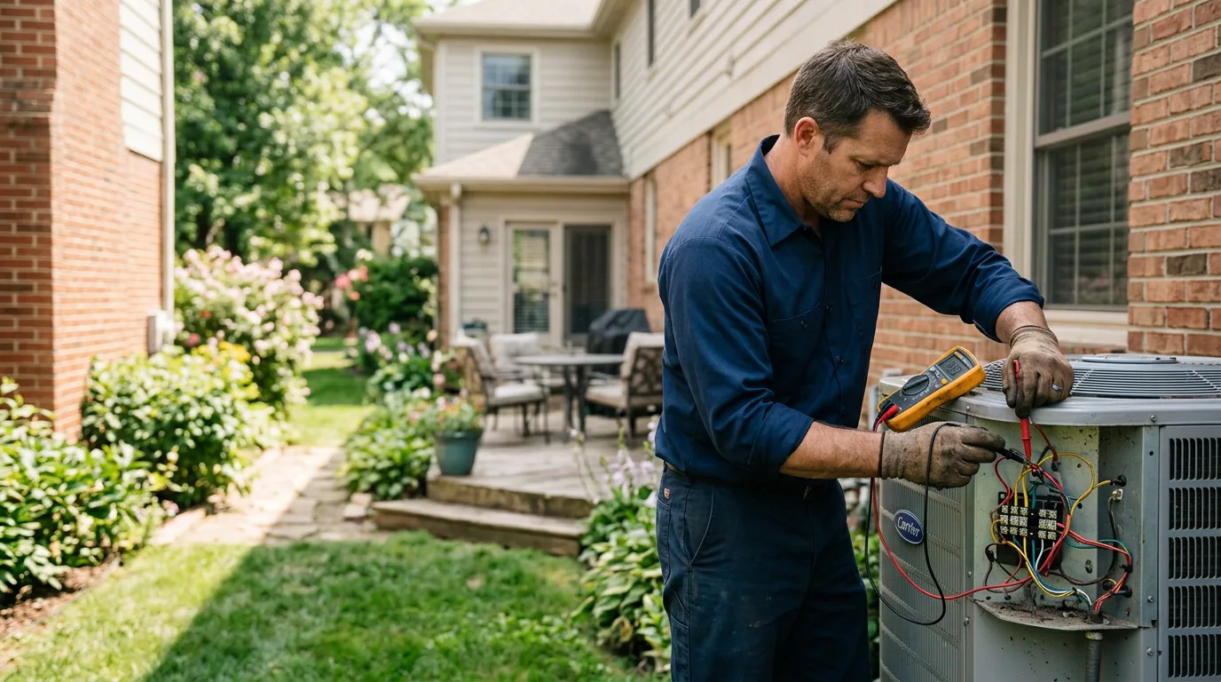 HVAC technician working near Panama, IA